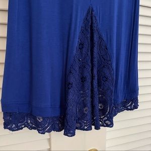 Anthro Size Small Royal Blue Hi-Low Top